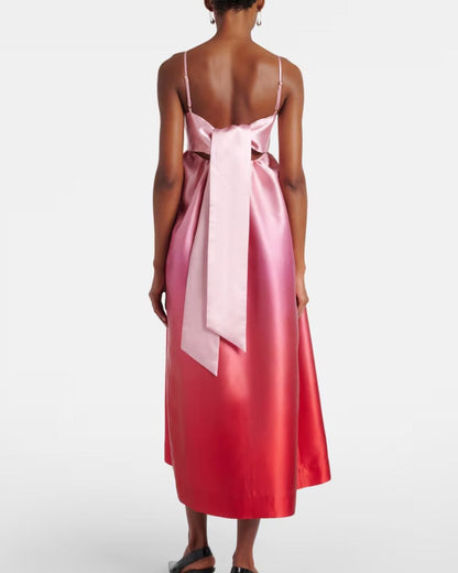 Inez Ombré Satin Dress